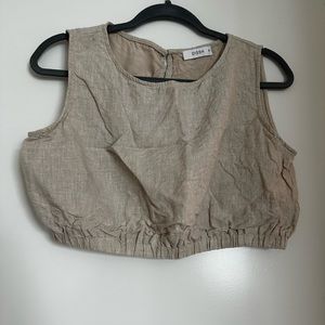 DISSH 100% linen crop top sz.8 US (12AU)